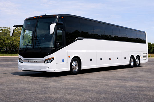 56-passenger charter bus available for charter in Asheville, NC